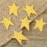 Primitive Yellow Speckled Tin Stars