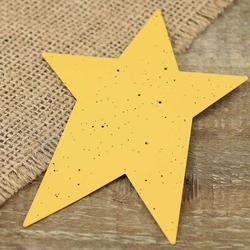 Primitive Yellow Speckled Tin Star