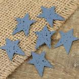Primitive Cadet Blue Speckled Tin Stars