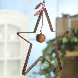 Primitive Rustic Star and Bell Ornament