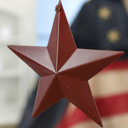 Primitive Red Barn Star Ornament