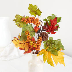 Fall Artificial Leaf and Berry Spray