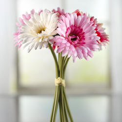 Pink and White Artificial Gerbera Daisy Bundle
