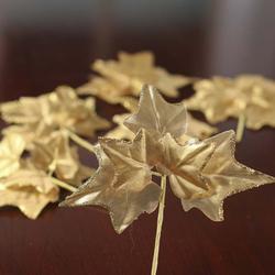 Gold Artificial Ivy Leaf Picks