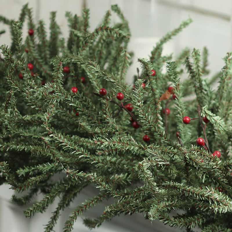 Artificial Pencil Pine and Berry Garland - Christmas ...