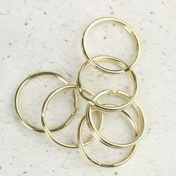 Gold Metal Split Key Rings