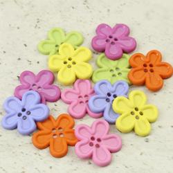 Colorful Posy Flower Buttons