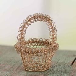 Small Sparkling Gold Mesh Basket