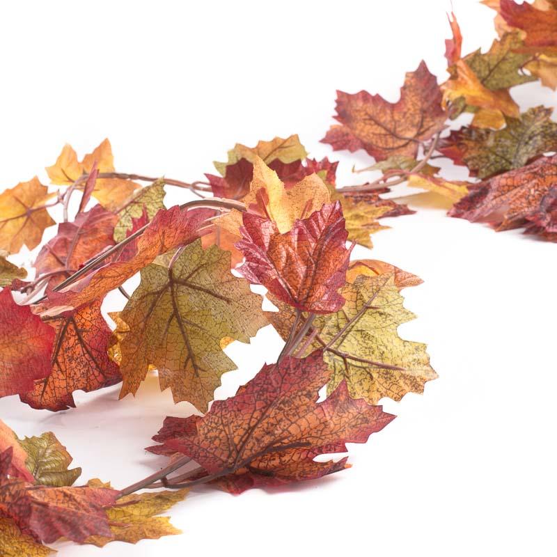 Light Fall Artificial Maple Leaf Garland - Garlands - Floral Supplies ...