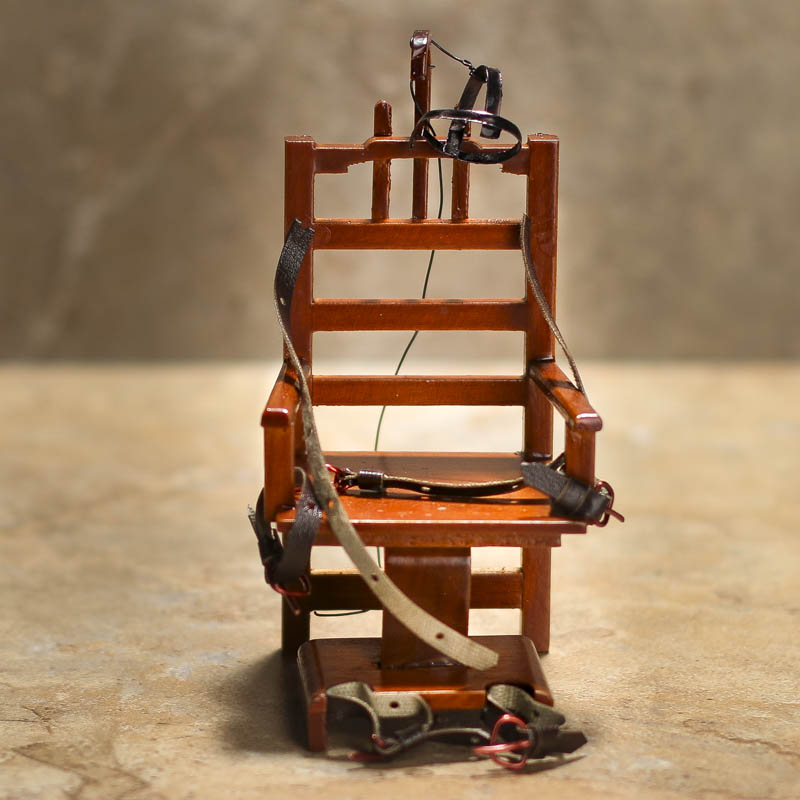 Dollhouse Miniature Old Sparky Electric Chair Holiday