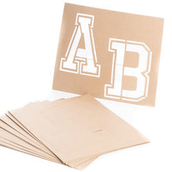Card Stock Collegiate Letter Stencils