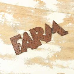 Rusty Tin "Farm" Word Cutout