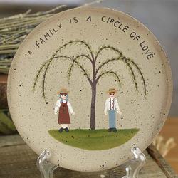 Primitive "A Family is..." Wood Plate