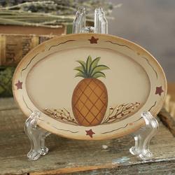 Primitive Oval Americana Pineapple Plate