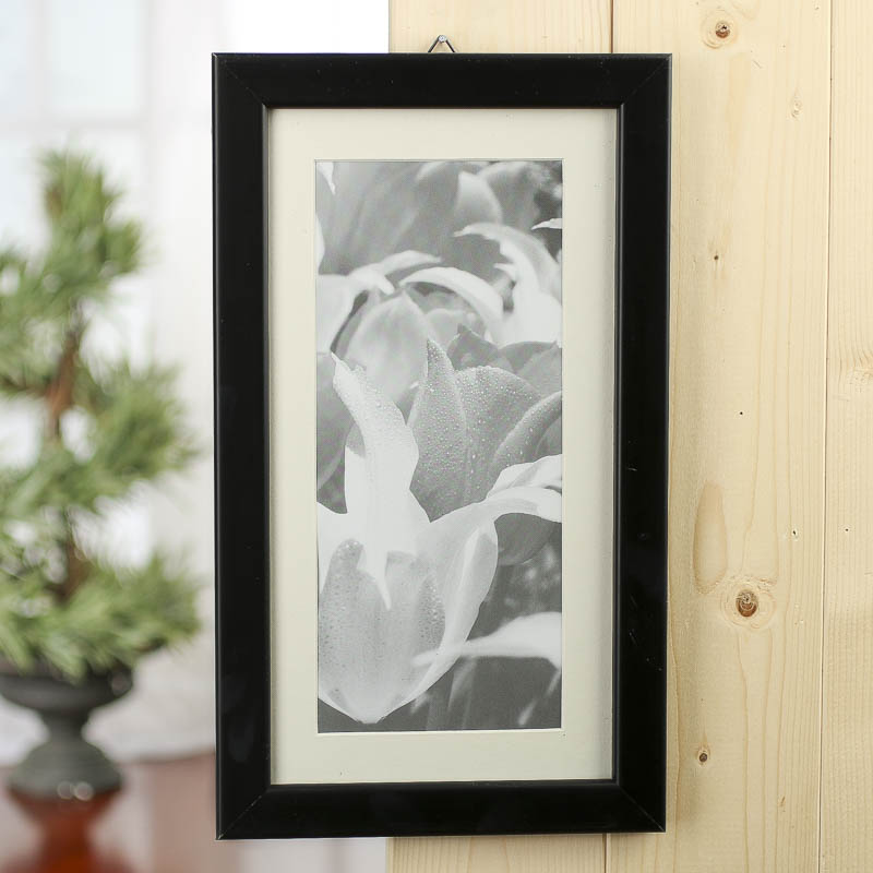 Black and White Dewy Tulips Framed Print - Wall Decor ...