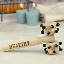 Natural Wood Massage Roller Hammer