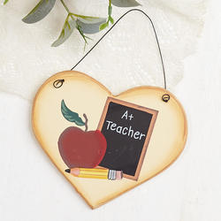 "A+ Teacher" Heart Ornament