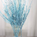 Teal Blue Glittered Artificial Twig Branches