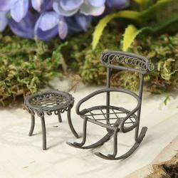 Miniature Rocking Chair and Table Set