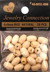 Natural Rice Wood Beads
