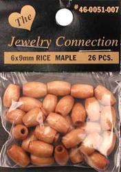 Maple Rice Wood Beads