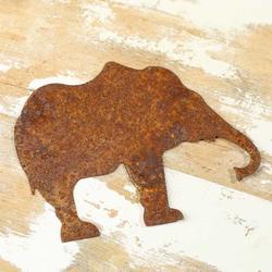 Rusty Tin Elephant Cutout