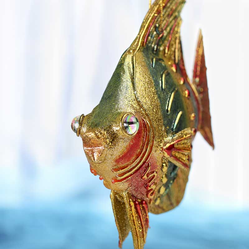 Bejeweled Artisan Fish Ornaments - Coastal Decor - Home Decor