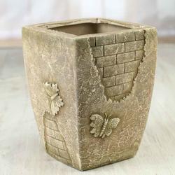 Weathered Ceramic Butterfly Vase