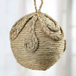 Natural Straw Hanging Ball Ornament