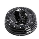 Black Speckled Enamelware Mason Jar Lid with Handle