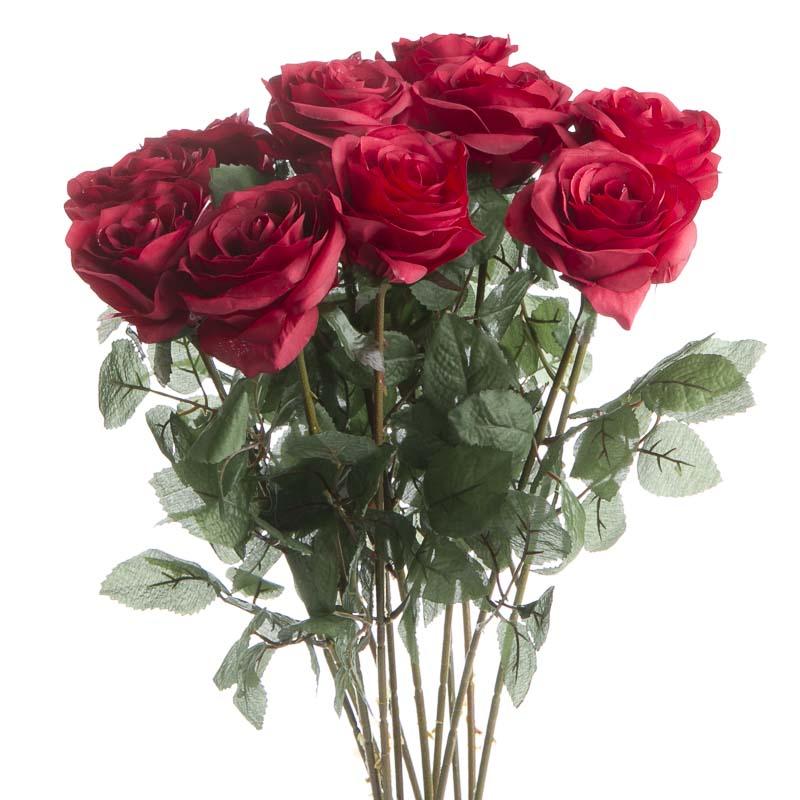 Red Artificial Long Stem Roses - Picks + Sprays - Floral Supplies ...