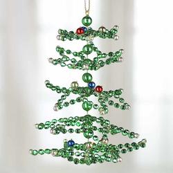 Beaded Christmas Tree Ornament