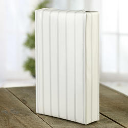 Gray and White Stripe Pre-Wrapped Foldable Gift Box