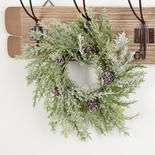 Snowy Artificial Cypress Pine Wreath