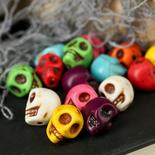 Multicolored Skeleton Skull Beads