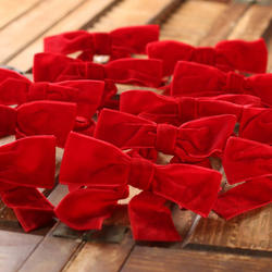 Red Velvet Tie-On Bows