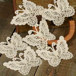 Ivory Butterfly Doily Appliques