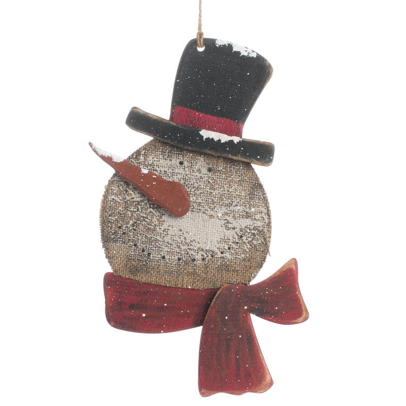 Primitive Rustic Snowman Decoration - Wall Art - Christmas 