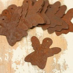 Rusty Tin Angel Cutouts with Holes