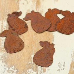 Rusty Tin Pear Cutouts
