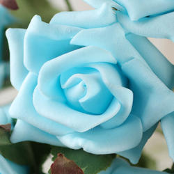 Sky Blue Artificial Rose Bundle
