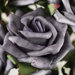 Gray Violet Artificial Rose Bundle