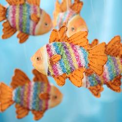 Orange Rainbow Fish Ornaments