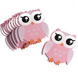 Finished Pink Baby Owl Wood Cutouts