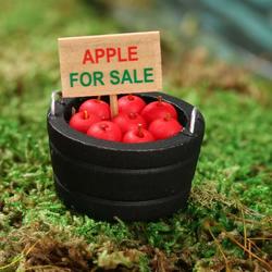 Dollhouse Miniature "Apple for Sale" Bucket Tub