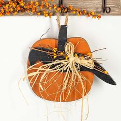 Primitive Pumpkin and Crow Wall Hanger