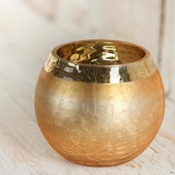Gold Glass Votive Candle Holder