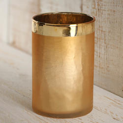 Gold Glass Candle Holder