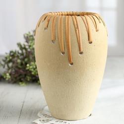 Rustic Beige Ceramic Vase