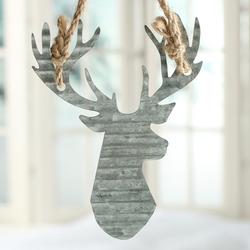 Corrugated Metal Reindeer Ornament